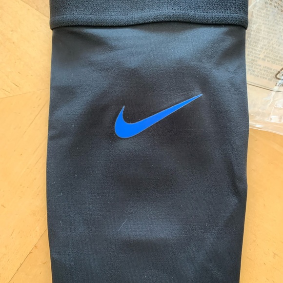 Nike Black Compression Sleeves with Blue and Red Swoosh - Picture 2 of 11